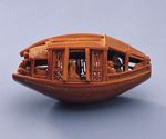 Boat Carved from an Olive Stone