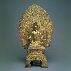 北魏太和元年 青銅鍍金釈迦牟尼仏坐像